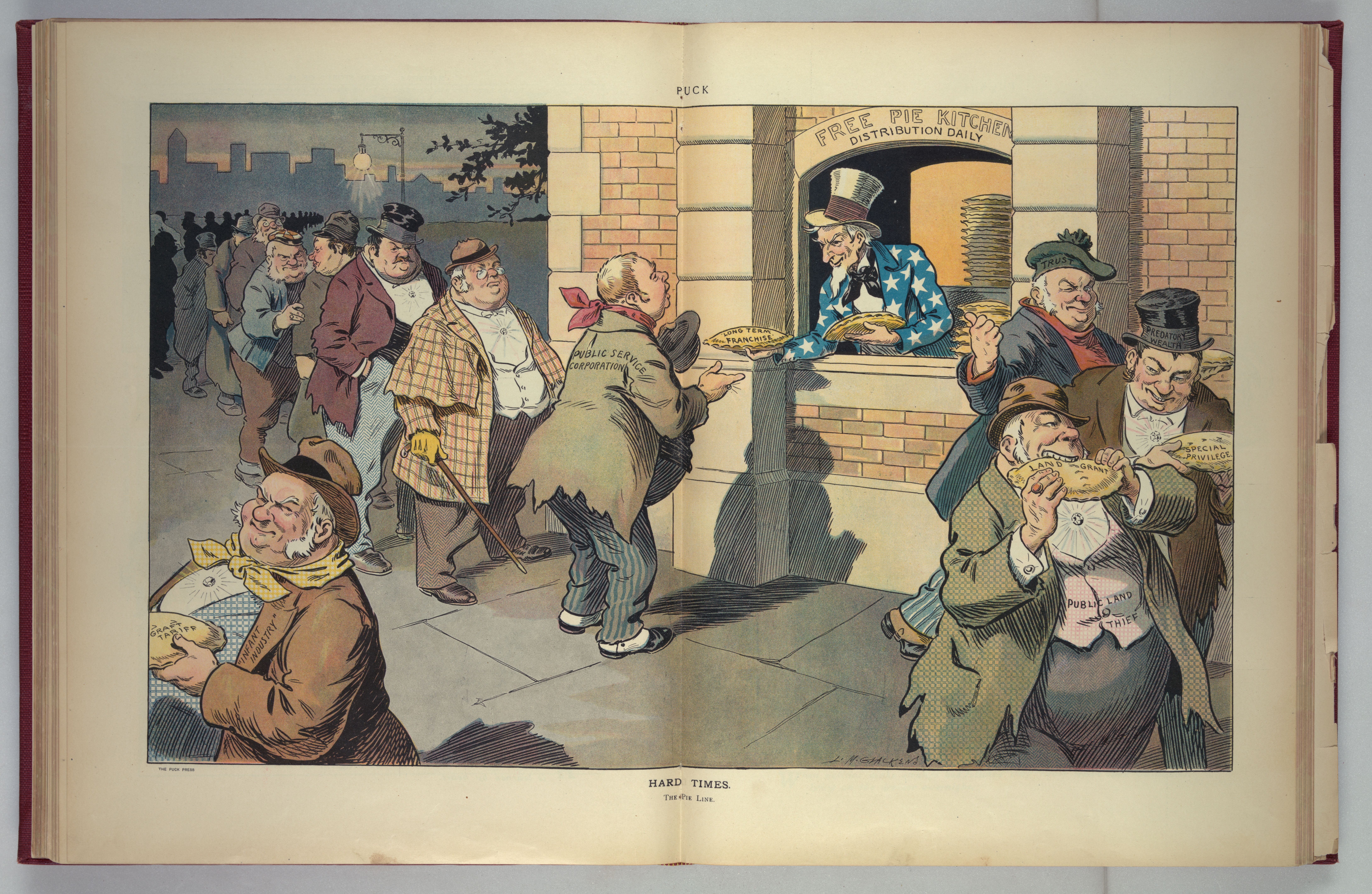 Political Satire, Puck magazine, 1908