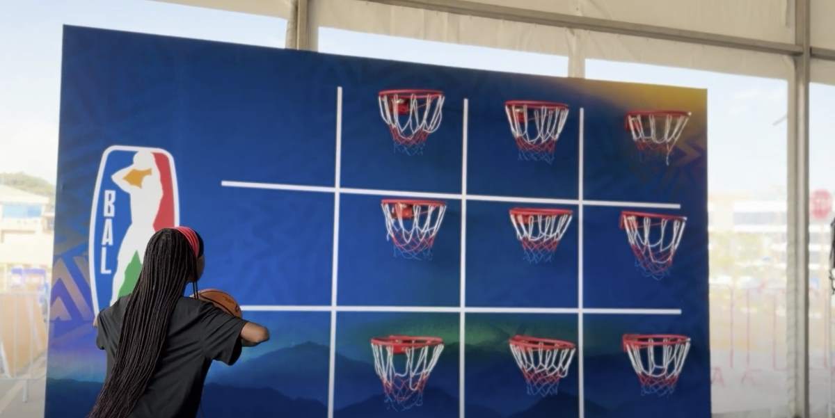 Fan taking her shot.